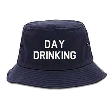 Stylish Kings Of NY Day Drinking Bucket Hat in Navy Blue