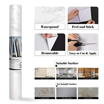 LaCheery Marble Contact Paper for Easy Home Upgrades