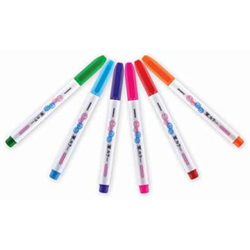 ZEBRA PEN Brush, Point, Assorted Colors, 6-Count ZEBRA FUNWARI PEN ST 6/PKG, 6-Pack