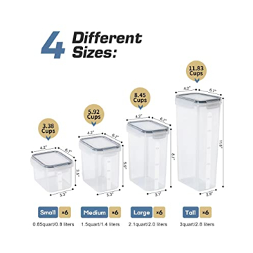 Airtight Food Storage Containers - Kitchen Organization Set