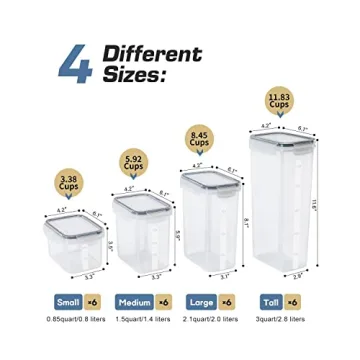 Airtight Food Storage Containers - Kitchen Organization Set