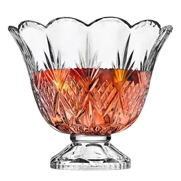 Godinger Dublin Crystal Punch Bowl Set with 8 Cups