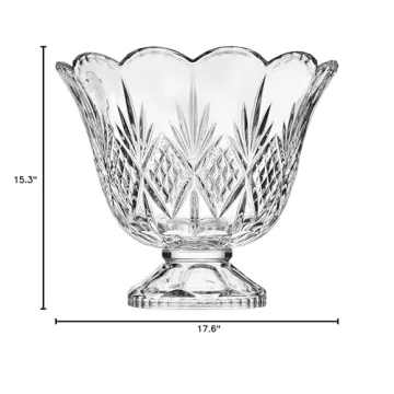 Godinger Dublin Crystal Punch Bowl Set with 8 Cups