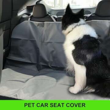 BeauGo Dog Car Seat Cover for Pets 100% Waterproof Seat Cover Hammock,Heavy Duty Scratch Proof Nonslip Durable Soft Back Seat Covers for Cars Trucks and SUVs (Grey)