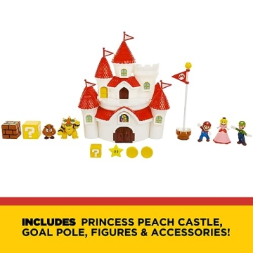 Super Mario Mushroom Kingdom Castle Playset with Figures