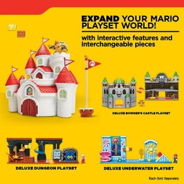 Super Mario Mushroom Kingdom Castle Playset with Figures