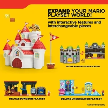 Super Mario Mushroom Kingdom Castle Playset with Figures