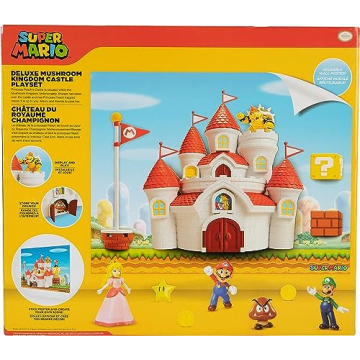 Super Mario Mushroom Kingdom Castle Playset with Figures