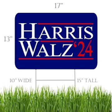 Kamala Harris Tim Walz 2024 Yard Sign for Democrats