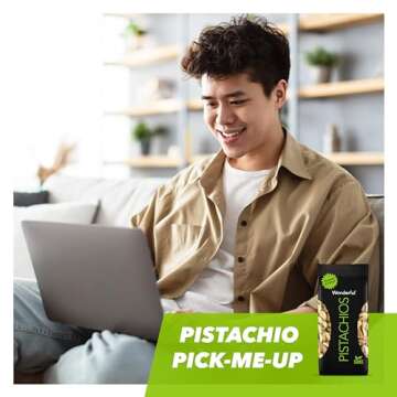 Wonderful Pistachios In Shell, Roasted and Salted Nuts, 8 Ounce Bag, Healthy Snack, Protein Snack, Pantry Staple
