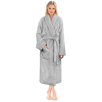 PAVILIA Women's Fluffy Soft Robe, Cozy Fleece Bathrobe