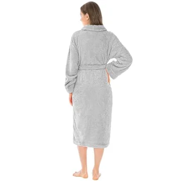 PAVILIA Women's Fluffy Soft Robe, Cozy Fleece Bathrobe
