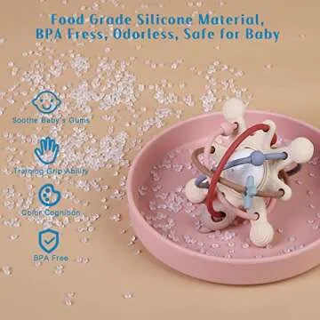 Eoopoon Silicone Baby Teething Toy for Infants