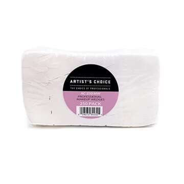 Artist's Choice Makeup Sponge Mini Applicator Wedges, Triangle Cosmetic Sponges For Foundation, Blush, Eye Shadow, Blending and Smoothing, Disposable, Latex Free, 250 Pack