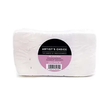 Artist's Choice Makeup Sponge Mini Applicator Wedges, Triangle Cosmetic Sponges For Foundation, Blush, Eye Shadow, Blending and Smoothing, Disposable, Latex Free, 250 Pack