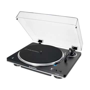 Audio-Technica AT-LP70XBT-BS Wireless Turntable, Black/Silver