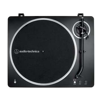 Audio-Technica AT-LP70XBT-BS Wireless Turntable, Black/Silver