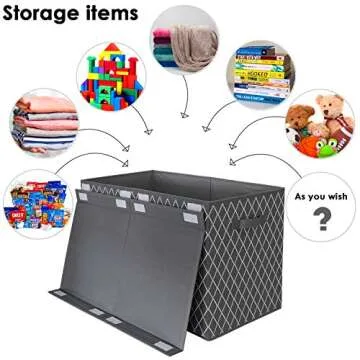Kids Toy Box Chest - Large Collapsible Storage for  Kids