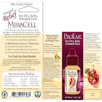 Miracell ProEar Ear Drops - Moisturizing Relief for All Ages