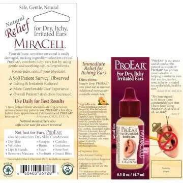 Miracell ProEar Ear Drops - Moisturizing Relief for All Ages