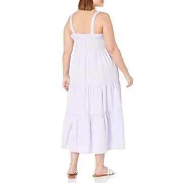 Stylish Women's Britt Tiered Maxi Dress in Dusty Purple