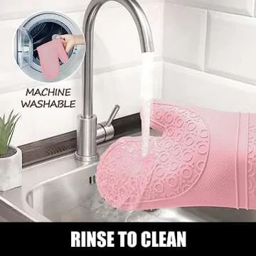 Rorecay Extra Long Oven Mitts with Pot Holders Set