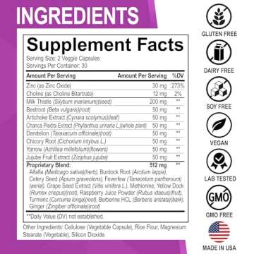 Liver Cleanse Detox Support with Natural Ingredients - Health Repair Capsules