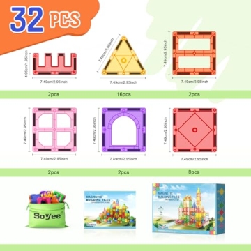 Magnetic Tiles Toddler Toys for Creative STEM Learning
