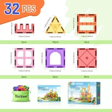 Magnetic Tiles Toddler Toys for Creative STEM Learning