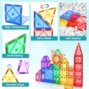 Magnetic Tiles Toddler Toys for Creative STEM Learning