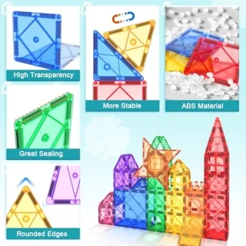 Magnetic Tiles Toddler Toys for Creative STEM Learning