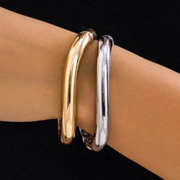 Impurain Gold Bangle Bracelets – Elegant Stackable Jewelry