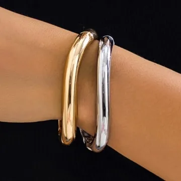 Impurain Gold Bangle Bracelets – Elegant Stackable Jewelry