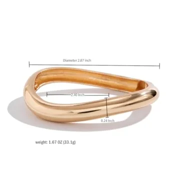 Impurain Gold Bangle Bracelets – Elegant Stackable Jewelry