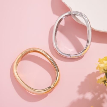 Impurain Gold Bangle Bracelets – Elegant Stackable Jewelry