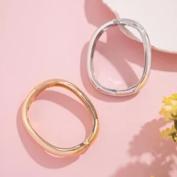 Impurain Gold Bangle Bracelets – Elegant Stackable Jewelry