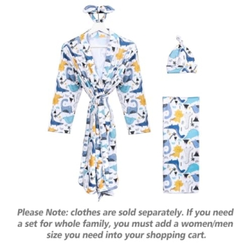 Mommy and Me Matching Robe and Swaddle Set for New Moms