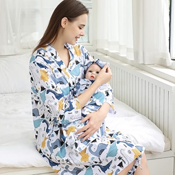 Mommy and Me Matching Robe and Swaddle Set for New Moms