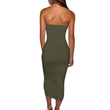 BORIFLORS Bodycon Tube Top Dress for All Occasions