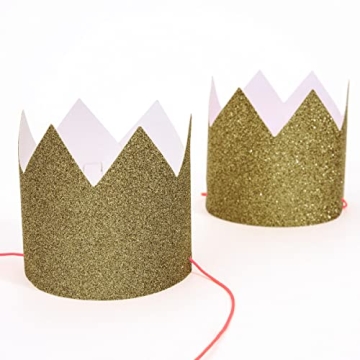 Meri Meri Gold Glittered Crowns for All Occasions