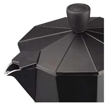 Cafe Boato Moka Pot 6 cup espresso, Black, Coffee Maker Stovetop, italian espresso