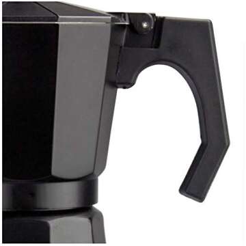 Cafe Boato Moka Pot 6 cup espresso, Black, Coffee Maker Stovetop, italian espresso