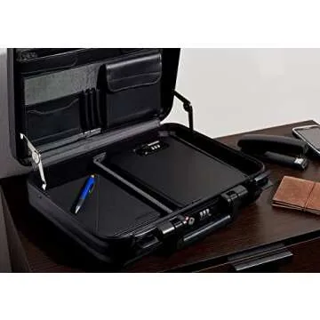 Amazon Basics Portable Security Case Lock Box Safe: XL, Durable, Combo Lock