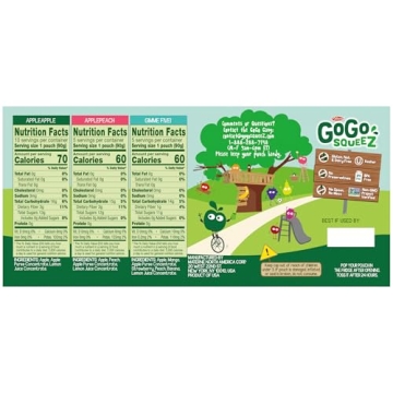 GoGo squeeZ Variety Pack - Nut Free Snacks for Kids
