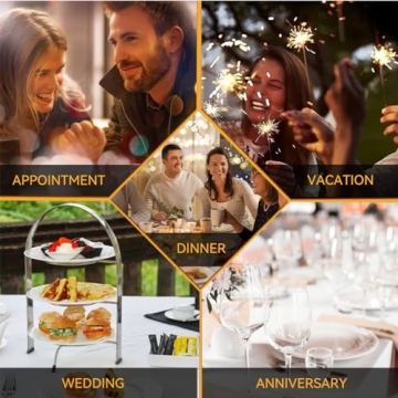 15-Piece Silver Stainless Steel Serving Utensils Set