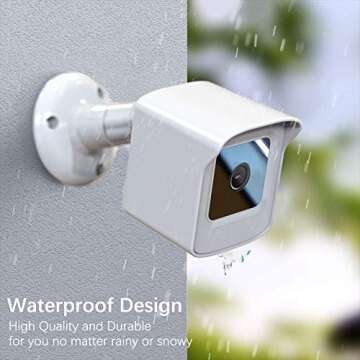 PEF Mount for All-New Wyze Cam V4 and V3, Weatherproof Protective Cover and 360 Degree Adjustable Wa...