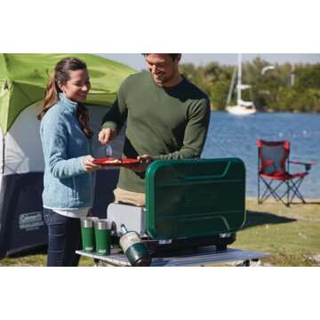 Coleman Gas Camping Stove Even-Temp Propane Stove, 3 Burner