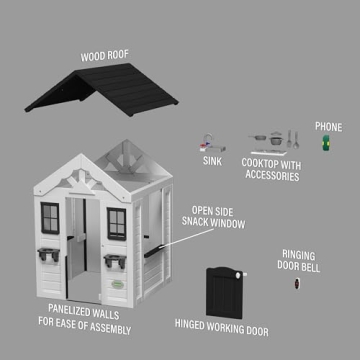 Sweetwater Cedar Wooden Playhouse for Kids Aged 2-6