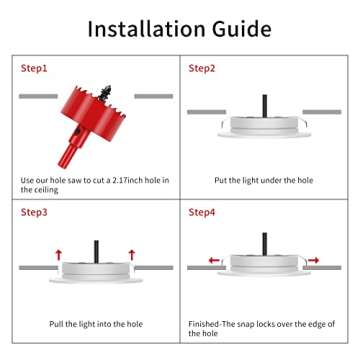 RVZONE Ultra-Thin LED Recessed Ceiling Lights for RVs