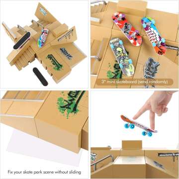 Bigger Skate Park Kit - 18 Pcs Finger Skateboard Set